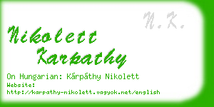nikolett karpathy business card